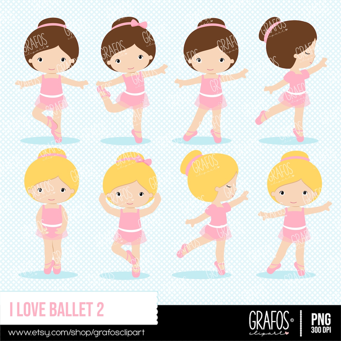 Ballerina Clipart Set – Ballet Dancer Graphics (digital Download) - Etsy