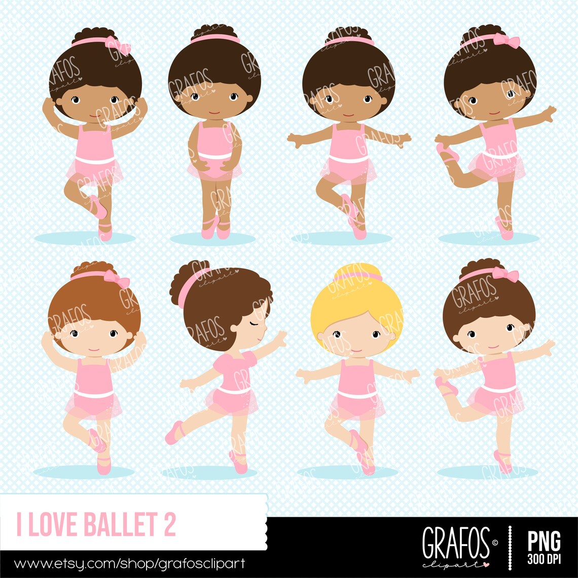 Ballerina Clipart Set – Ballet Dancer Graphics (digital Download) - Etsy