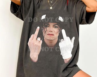 Comfort Colors Michael Jackson Mittelfinger T-Shirt
