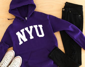 Sudadera con capucha de la Universidad de Nueva York, camiseta de la Universidad de Nueva York, Universidad de Nueva York, graduado de la Universidad de Nueva York