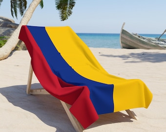 Colombia strandhandduk Colombias flagga handduk, Colombias flagga, Colombias flagga strandhandduk, Colombias landsflagga present, Colombia handduk