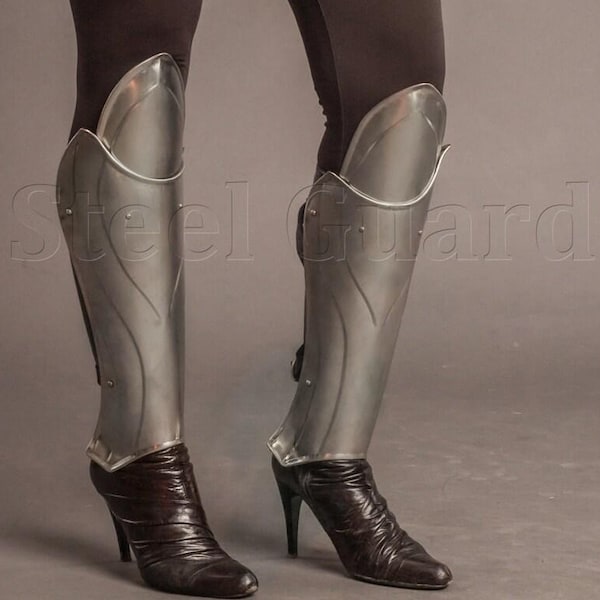 Medieval Knight Steel Pair Of Leg Greaves Armor Cosplay,Larp Costume Gift Item