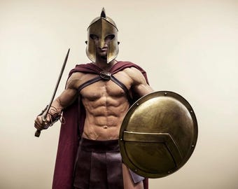 Spartan King Leonidas Greek Knight Armor 300 Movie Spartan Costume Roleplay & Cosplay Costume