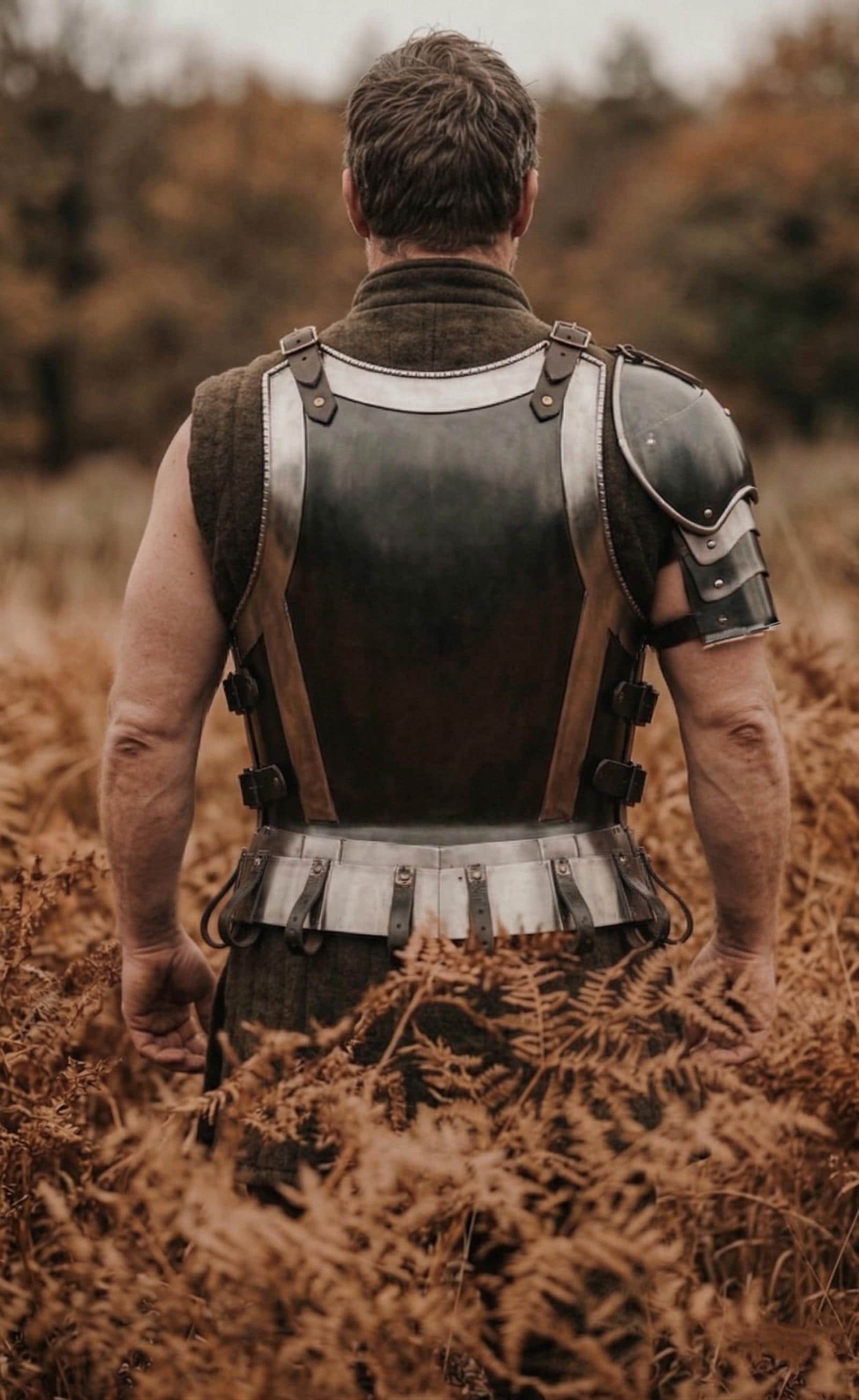 Medieval Knight Armor Set | Blackened Steel Cuirass & Pauldrons | LARP ...