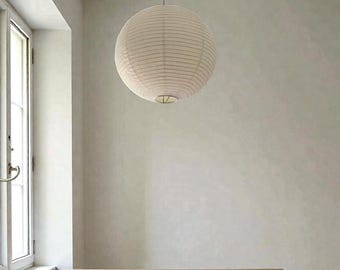 Round Paper Pendant Lampshade Japanese Style Hanging Light Shade Ceiling Lamp Cover Home Decor