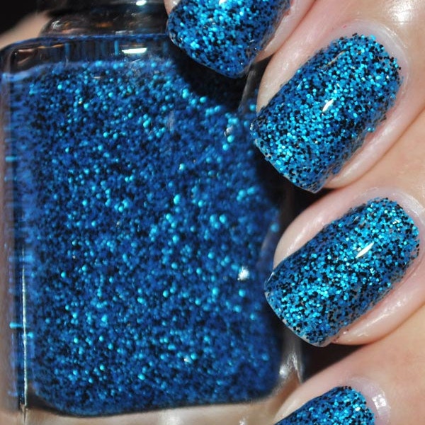 Sneeze Breeze Black and Blue Glitter Nail Polish 15ml(.5oz)