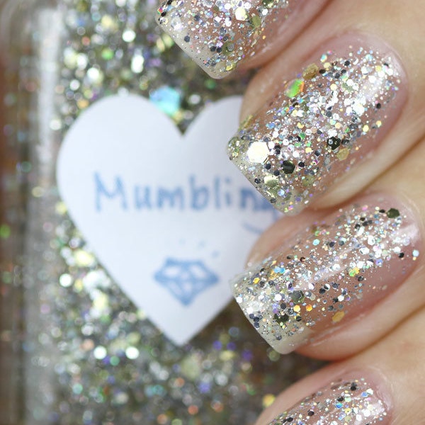 Mumbling Silver and Gold Glitter Nail Polish 15ml(.5oz)