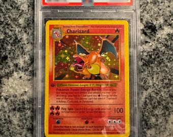 1st Edition Base Set Shadowless Charizard PROXY Card Slab