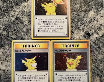 Trofeo promozionale giapponese Pikachu n. 1, 2 e 3 PROXY Set