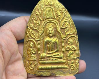 Authentischer alter 20k echter Goldstempel buddhistischer Anhänger