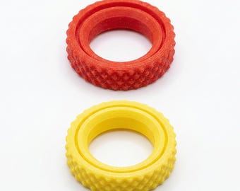 Anillo antiestrés impreso en 3D para la ansiedad, anillo giratorio texturizado para TDAH, anillo sensorial, anillo para el pulgar con engranajes, regalo de juguete de escritorio para aliviar el estrés
