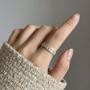 Lucky Mahjong Tile Ring, Adjustable Good Ring, Mahjong Lover Gift, Mahjong Queen, Mother's Day Gifts, Gifts For Sisters image 2