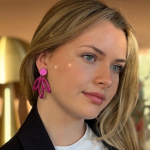 Boucles d'oreilles Lola en cuir recyclé