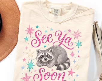 Last Day of School Shirt, Comfort Colors End of Year Teacher Shirt, Teacher Team Shirt, See Ya Soon Raccoon, Teacher Gift,Teacher Summer Tee