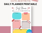 Daily Planner Printable, To Do List Template, Digital Aesthetic Planner PDF, Minimalist Schedule , Goodnotes Planner, A4 A5 Letter