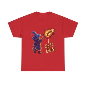 ウィザードキャスティングファイアボールTシャツ | I Cast Gunグラフィックシャツ 画像 10
