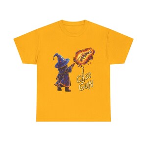 ウィザードキャスティングファイアボールTシャツ | I Cast Gunグラフィックシャツ 画像 5