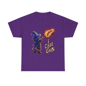 ウィザードキャスティングファイアボールTシャツ | I Cast Gunグラフィックシャツ 画像 8