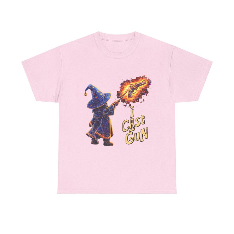 ウィザードキャスティングファイアボールTシャツ | I Cast Gunグラフィックシャツ 画像 9