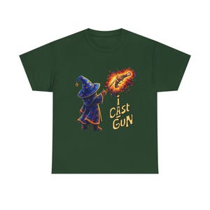 ウィザードキャスティングファイアボールTシャツ | I Cast Gunグラフィックシャツ 画像 6