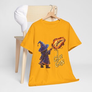 ウィザードキャスティングファイアボールTシャツ | I Cast Gunグラフィックシャツ 画像 15