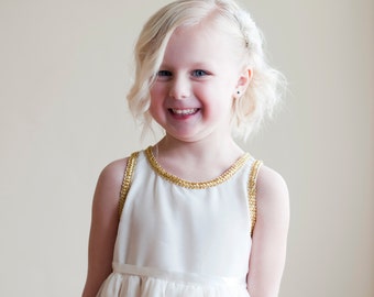 The Angelica Dress: Chiffon flower girl dress, bridesmaid dress.