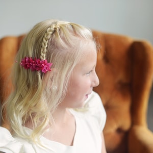 The Wood Anemone: Flower Girl Hair clip in Fuchsia pink