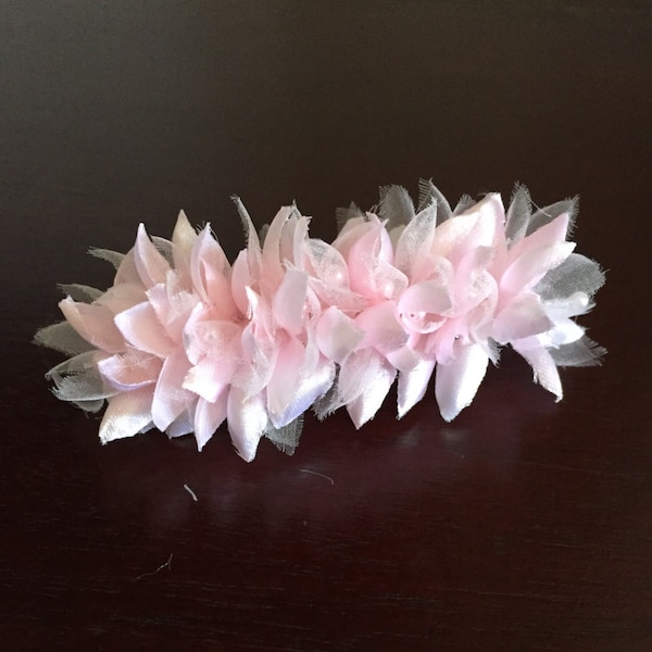 Flower Girl Hair clip in pale pink, light pink, blush pink, baby pink