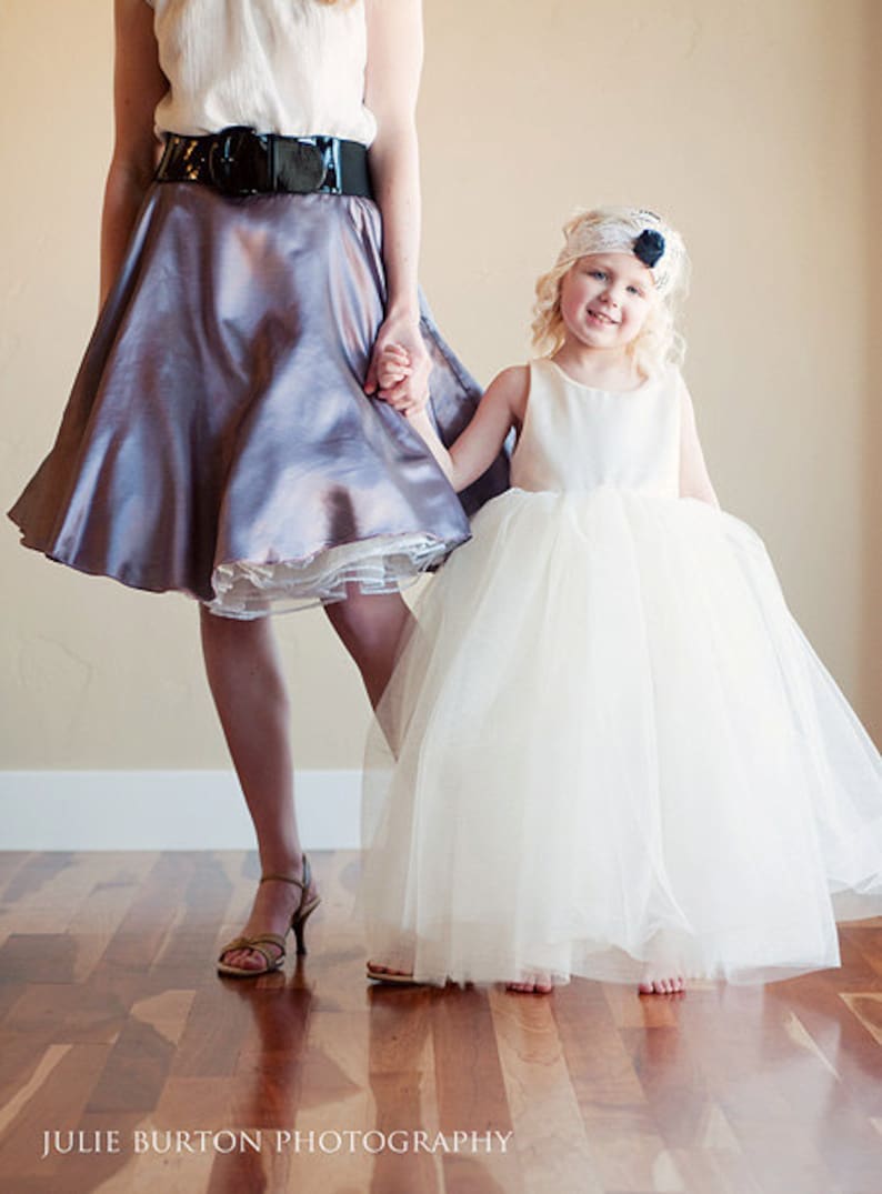 The Handmade to Measure Ballerina Flower Girl Dress or Communion Dress in Ivory and White image 5