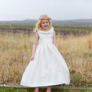 The Handmade Pure Silk Ruffled Flower Girl Dress in Many Colours image 4