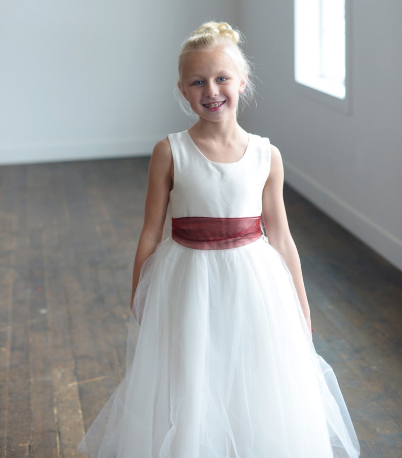 Ruby Red Flower Girl Dresses