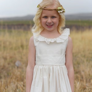 The Handmade Pure Silk Ruffled Flower Girl Dress in Many Colours image 2