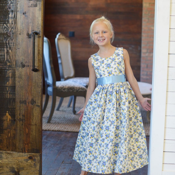 Floral Flower Girl Dress Etsy UK