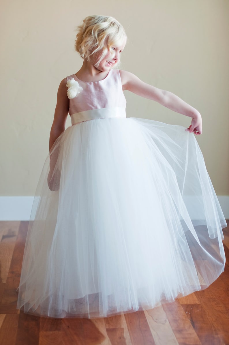 Wild Silk Flower Girl Dress Etsy