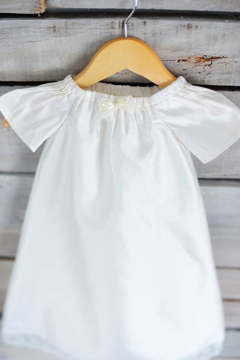 Louisa pure silk baptism gown image 3