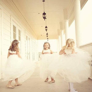 The Handmade to Measure Ballerina Flower Girl Dress or Communion Dress in Ivory and White image 2