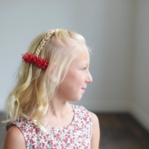 The Wood Anemone: Flower Girl Hair Clip in Red
