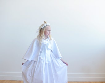 De Therese eerste Communie Jurkje in zuiver katoen met een Lace Trim Kleding Meisjeskleding Jurken 