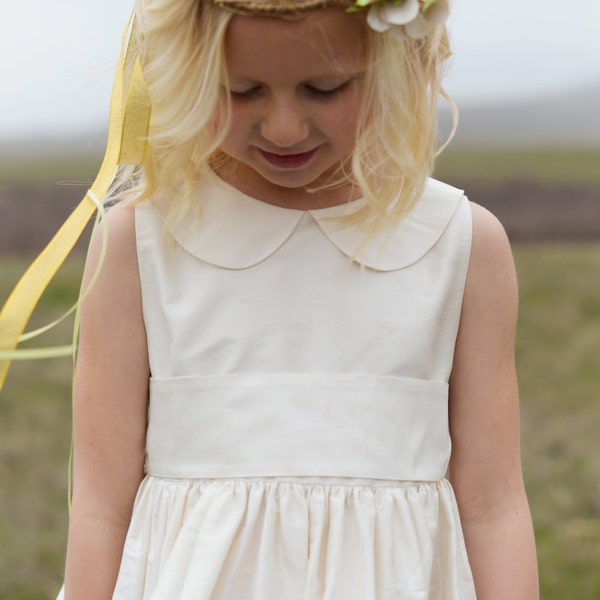 HARPER PETER PAN COLLAR FLORAL FLARE DRESS + BLOOMER SET main image 1