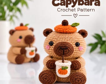 Capybara Crochet Pattern, Capybara Amigurumi Pattern, Easy Crochet Pattern Capybara, Quick Amigurumi Project, Cute DIY Gift, PDF