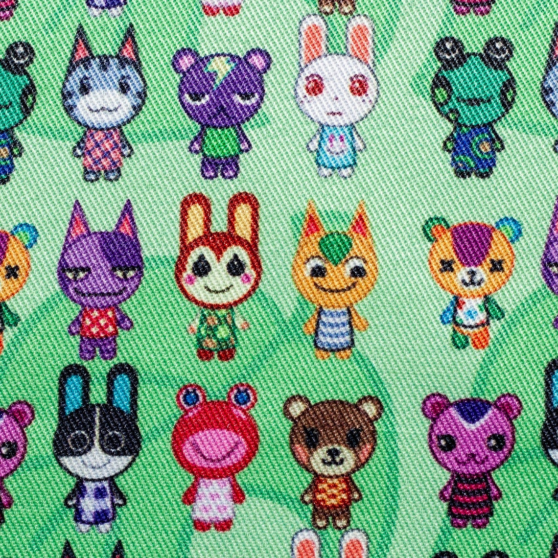 Animal Crossing pattern fabric Two layered pleated face Etsy