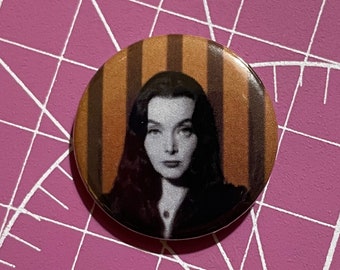 Morticia / Addams Family badge / button