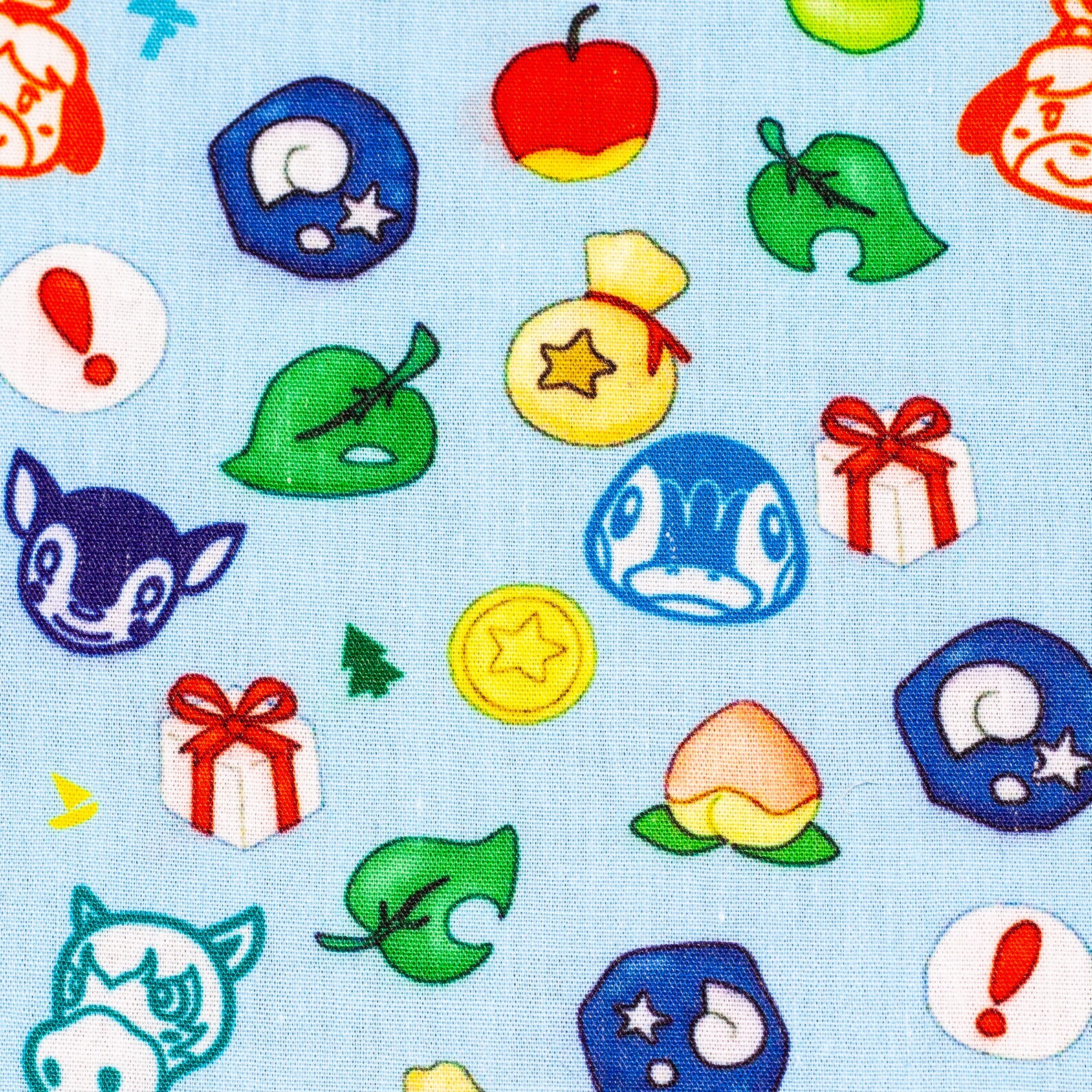 Animal Crossing pattern fabric Two layered pleated face Etsy