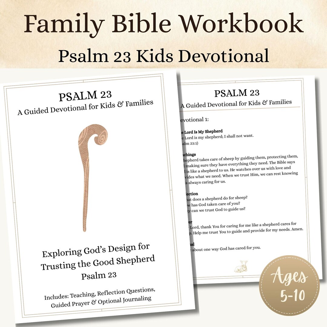 Psalm 23 the Good Shepherd Devotional for Kids | Psalm 23 Bible Study ...