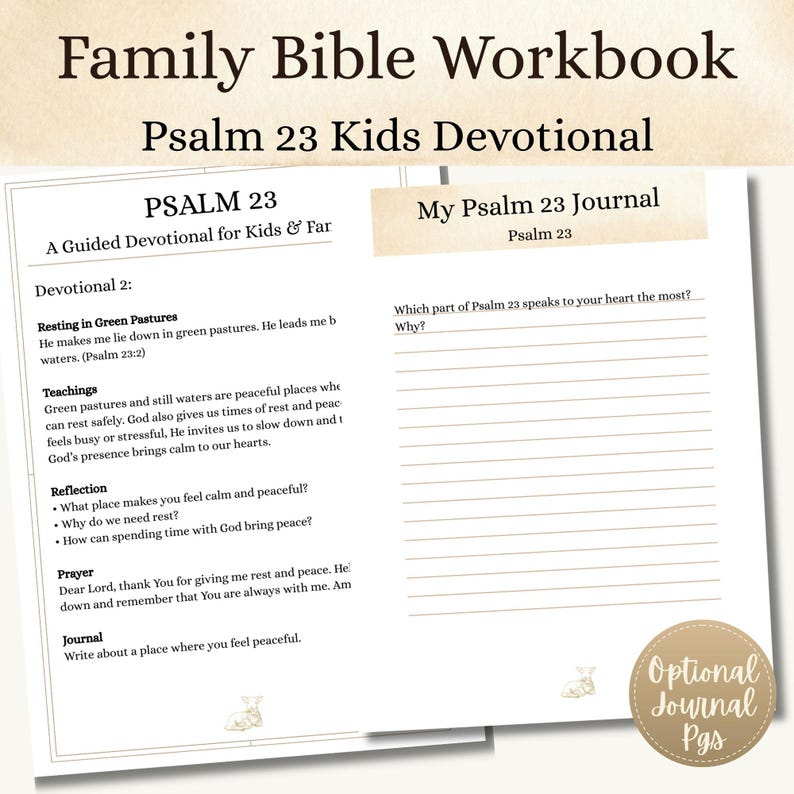 Psalm 23 the Good Shepherd Devotional for Kids | Psalm 23 Bible Study ...