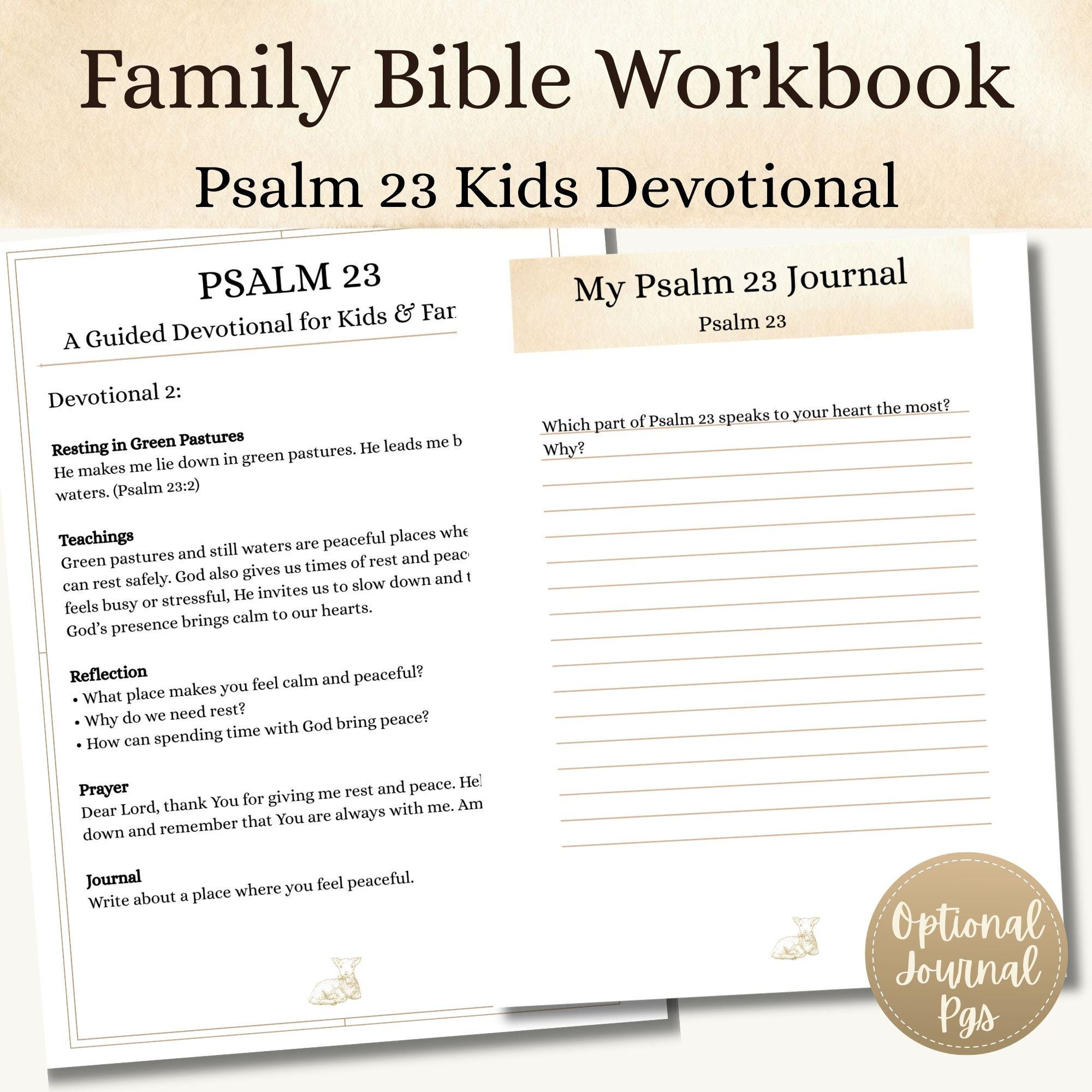 Psalm 23 the Good Shepherd Devotional for Kids | Psalm 23 Bible Study ...