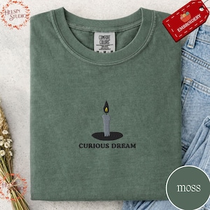 Camiseta bordada de Alicia en el País de las Maravillas, regalo de la Academia Oscura de Sueños Curiosos, tapa de vela literaria