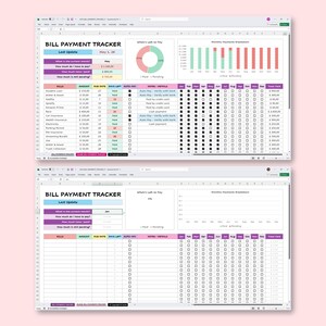 Bills Due Date Tracker Excel & Google Sheets Template, Bill Due Date Reminder Spreadsheet, Annual Payment Tracker, Bill Checklist Organizer