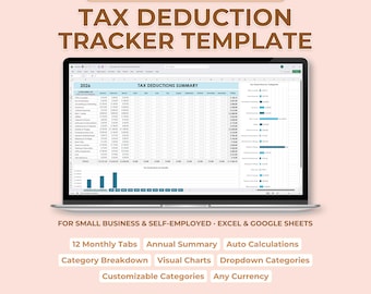Small Business Tax Tracker Spreadsheet (Excel Google Sheets Template)