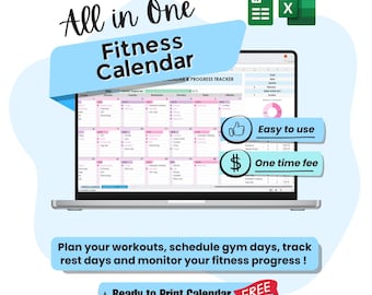 Fitness-Planer | Excel & Google Sheets Tracker Vorlage